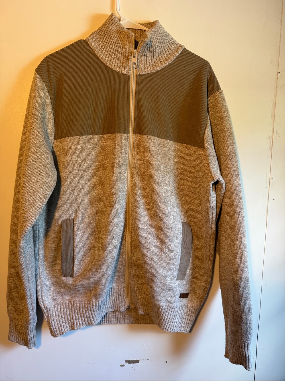 Buffalo David Bitton Two-Tone Zip-Up Sweater Jacket